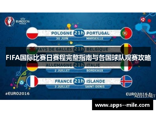 FIFA国际比赛日赛程完整指南与各国球队观赛攻略